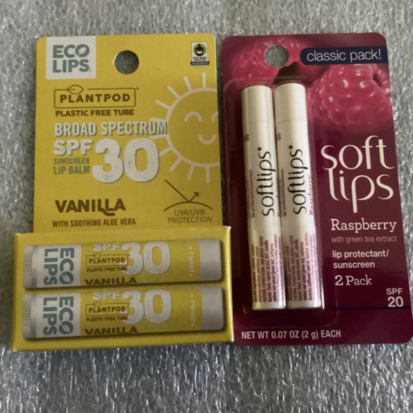 Ecolips & Soft Lips Sunscreen/Lip Protectant Bundle NEW - Picture 3 of 11